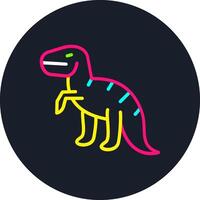 Dinosaur Line Multi Color Design vector