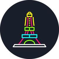 Eiffel Tower Line Multi Color Design vector