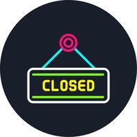 Closed Line Multi Color Design vector