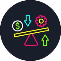 Leverage Line Multi Color Design vector