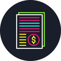 Invoice Line Multi Color Design vector