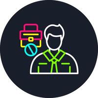 Job Loss Line Multi Color Design vector