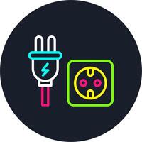 Unplug Line Multi Color Design vector