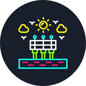 Boardwalk Line Multi Color Design vector