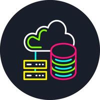 Database Line Multi Color Design vector