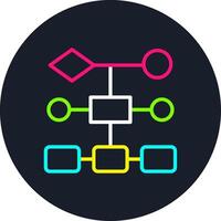 Flowchart Line Multi Color Design vector
