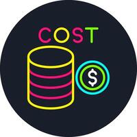 Cost Line Multi Color Design vector