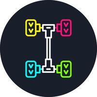 Drivetrain Line Multi Color Design vector