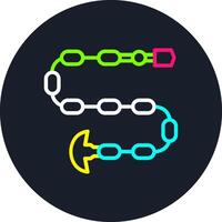 Manriki Line Multi Color Design vector