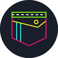 Pocket Line Multi Color Design vector