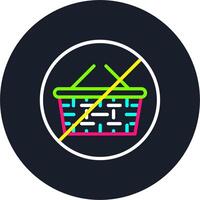 No Shopping Line Multi Color Design vector