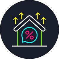 Mortgage Rate Line Multi Color Design vector