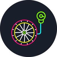 Wheel Pressure Line Multi Color Design vector