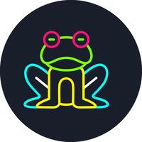 Blue Jeans Frog Line Multi Color Design vector