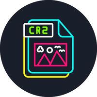 CR2 Line Multi Color Design vector