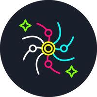 Nebula Line Multi Color Design vector