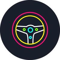 Steering Wheel Line Multi Color Design vector