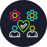 Respect Line Multi Color Design vector