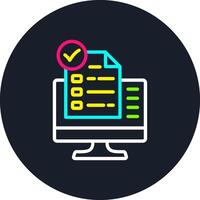 Computer Line Multi Color Design vector