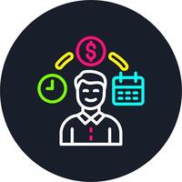 Work Line Multi Color Design vector