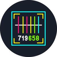 Bar Code Line Multi Color Design vector