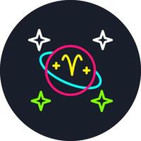 Aries Line Multi Color Design vector