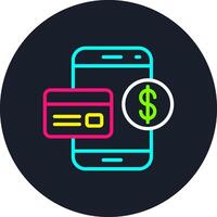 Payment Line Multi Color Design vector