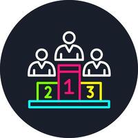 Podium Line Multi Color Design vector