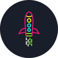 Rocket Line Multi Color Design vector