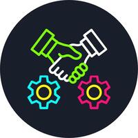 Relationship Line Multi Color Design vector