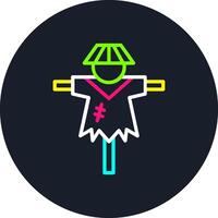 Scarecrow Line Multi Color Design vector