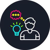 Thinking Line Multi Color Design vector