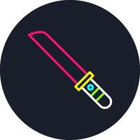 Machete Line Multi Color Design vector