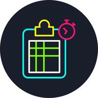 Stopwatch Line Multi Color Design vector