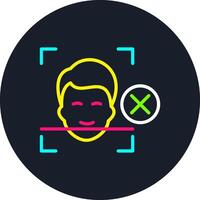 Face Detection Line Multi Color Design vector