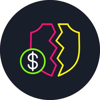 Protection Line Multi Color Design vector