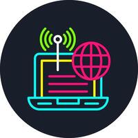 Wireless Line Multi Color Design vector