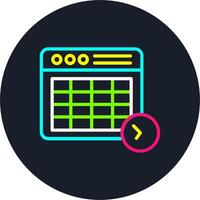 Spreadsheet Line Multi Color Design vector