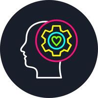 Emotional intelligence Line Multi Color Design vector