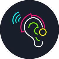 Hearing Line Multi Color Design vector