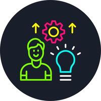 Skills Line Multi Color Design vector