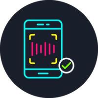 Recognition Line Multi Color Design vector