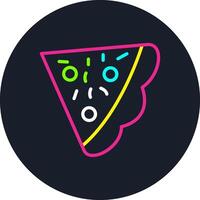 Pizza Line Multi Color Design vector