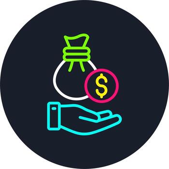 Savings Line Multi Color Design vector