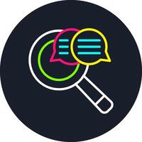 Qualitative Research Line Multi Color Design vector