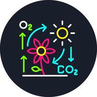Photosynthesis Line Multi Color Design vector