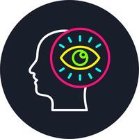 Eye Line Multi Color Design vector
