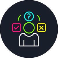 Question Line Multi Color Design vector