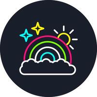 Rainbow Line Multi Color Design vector