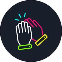 Clap Line Multi Color Design vector